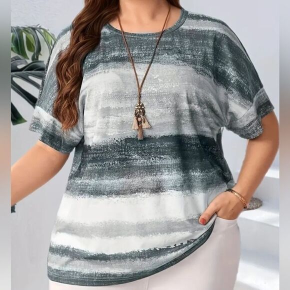 Retro Plus size Tie dye top - Picture 4 of 5